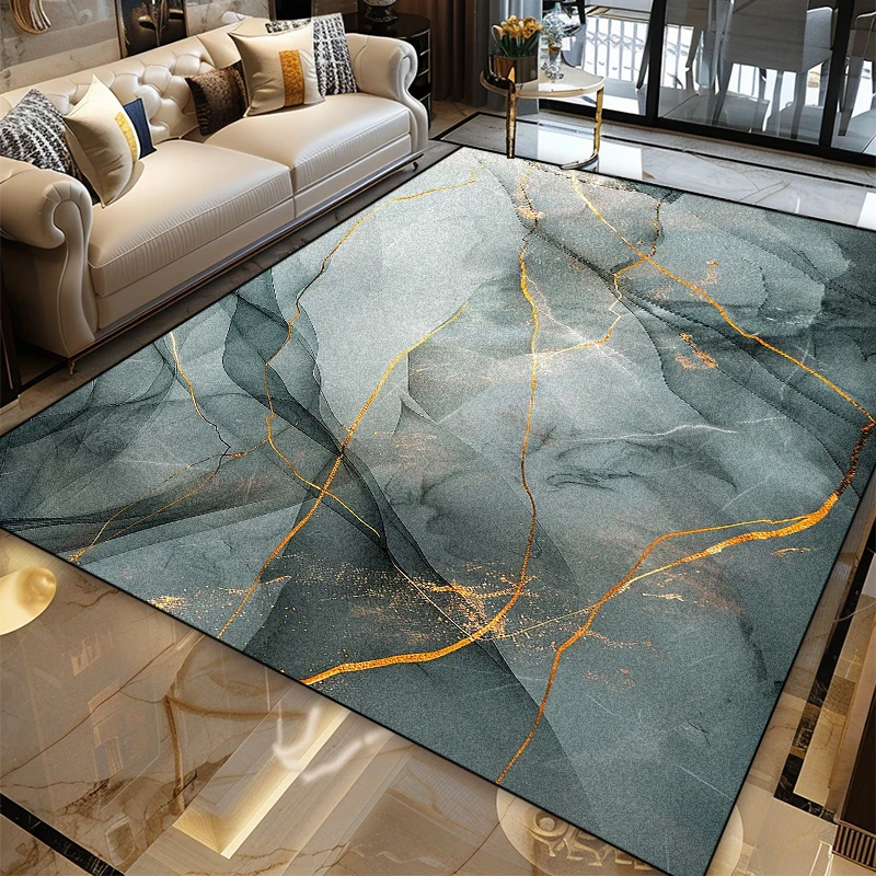 Home Art Textiles - Nordic Marble Art Design Non-Slip Large