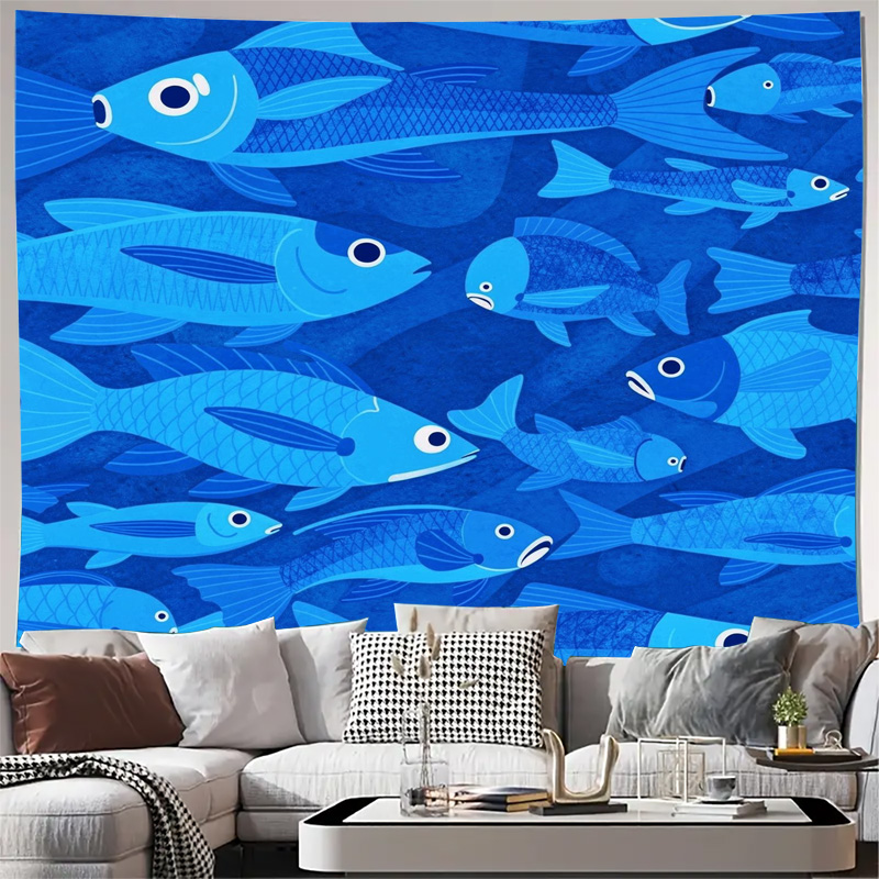 Nautical Fish Ocean Pattern Ta - đánh giá và giá Home Art Textiles
