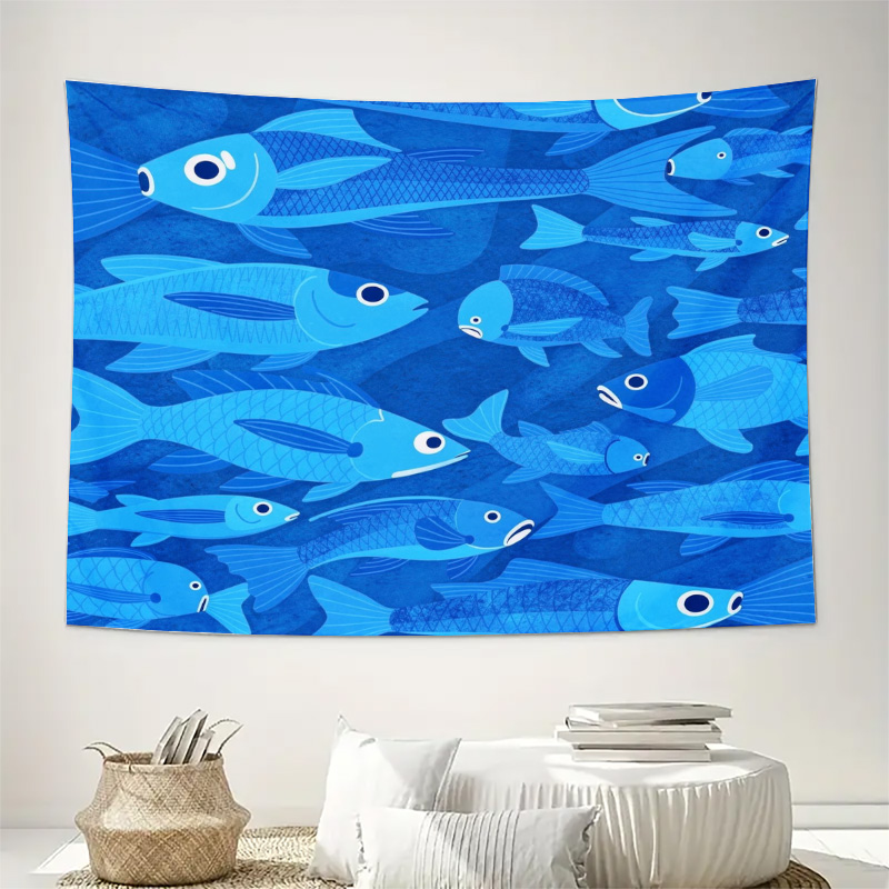 Nautical Fish Ocean Pattern Ta - đánh giá và giá Home Art Textiles