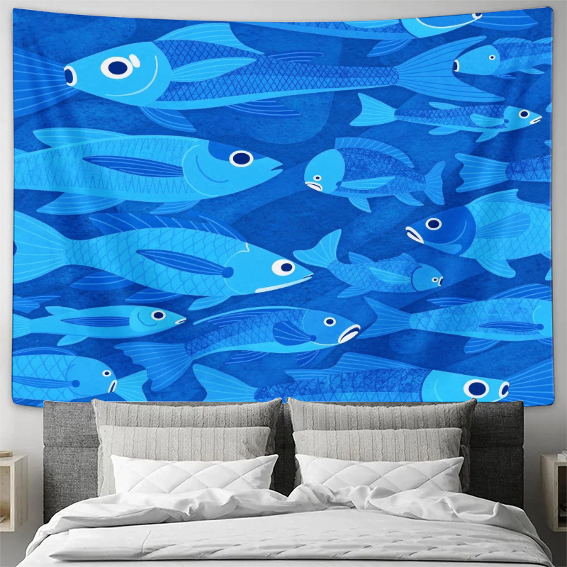 Nautical Fish Ocean Pattern Ta - đánh giá và giá Home Art Textiles