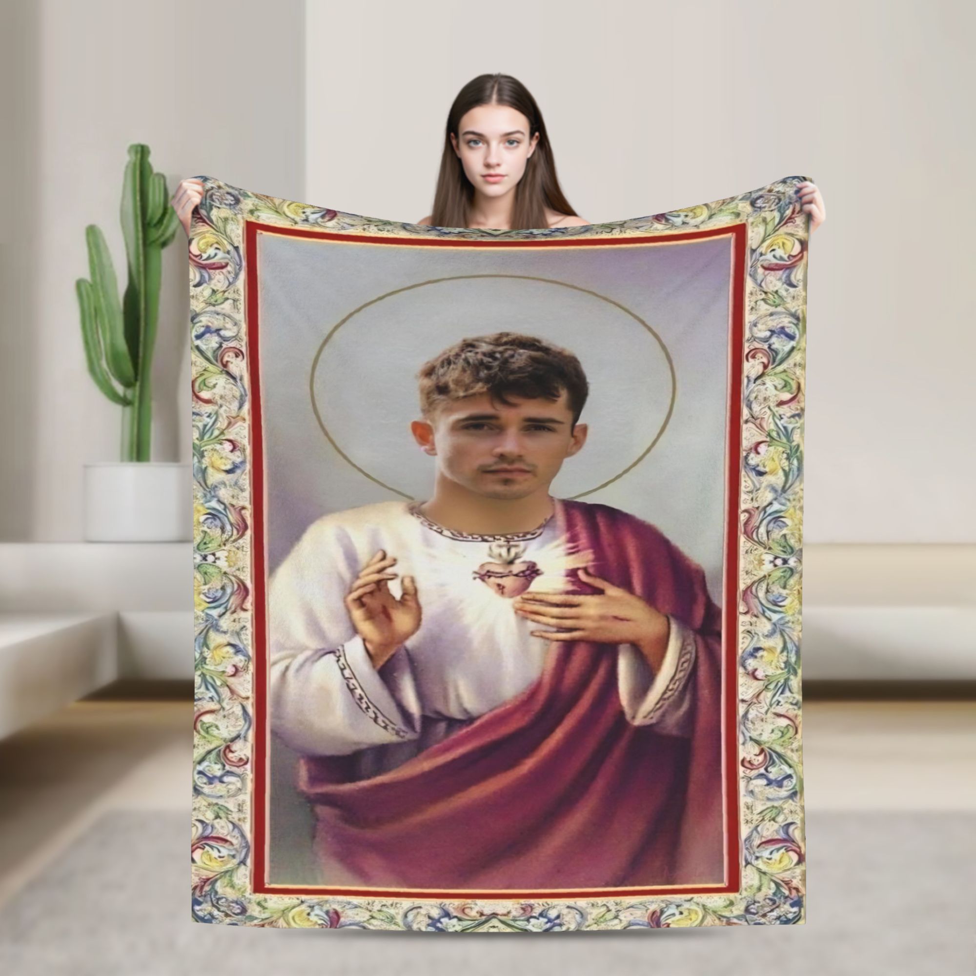 Funny image of Jesus Flannel p - đánh giá và giá Home Textiles Images
